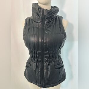 VTG Y2K LAST KISS Faux Leather Vest SMALL